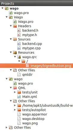 Project structure with qrc file