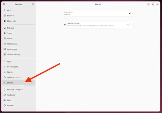 Sharing in Gnome is too hard