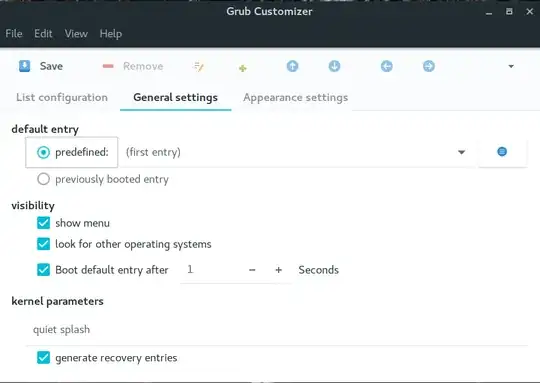 Grub Customizer window