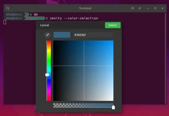 Zenity as a color-dialog