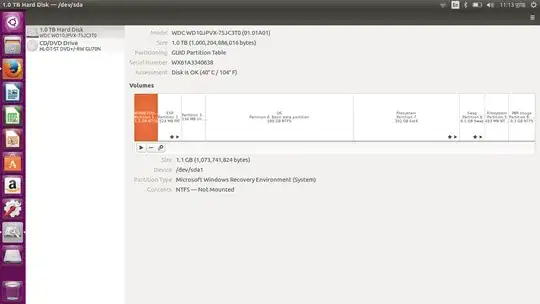 This pic shows the disk management from Ubuntu side.