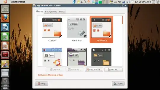 Screenshot of the new situation