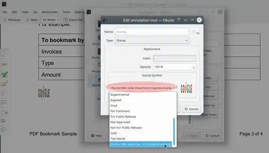 Adding your own stamp in Okular