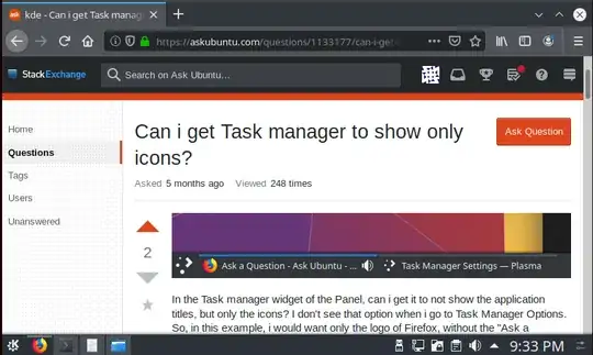 Icons-only task manager