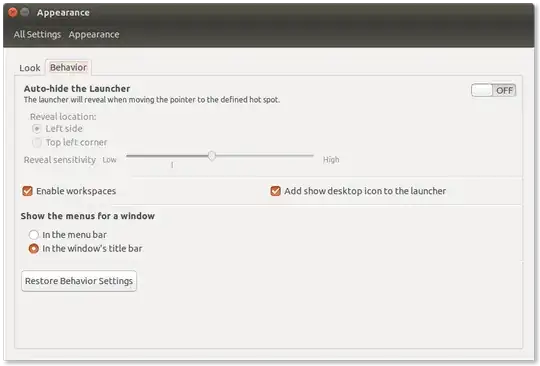 Appearance Settings (Behaviour)