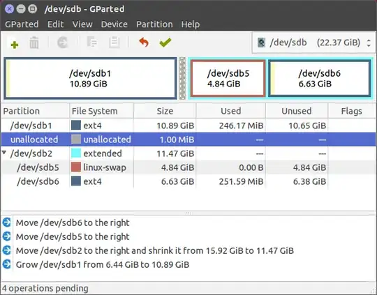 GParted screenshot 2