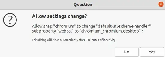 Snap Chromium webcal dialog