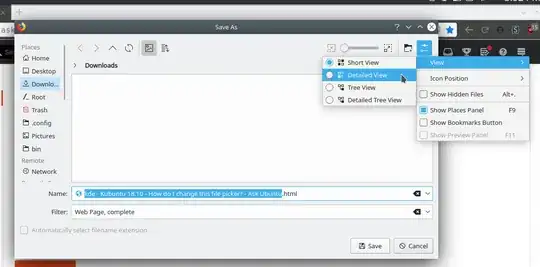 Firefox using the KDE file selection dialog