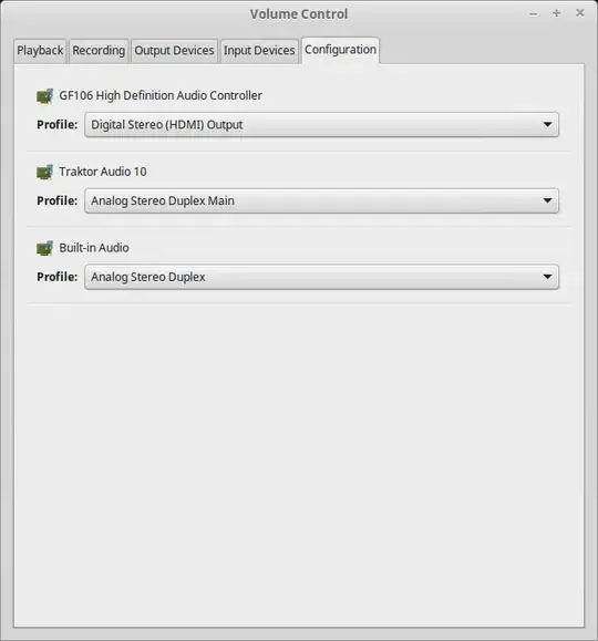 pavucontrol Configuration