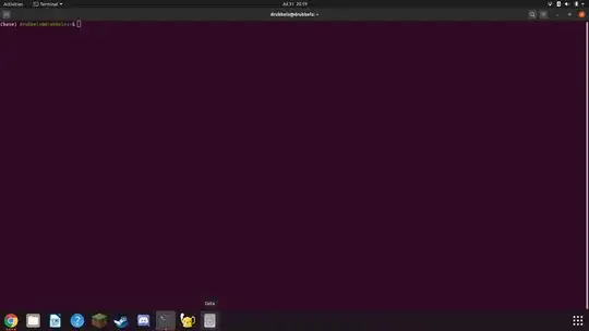 A screenshot showing that an icon representing my HDD, labelled 'Data', is present in the dock
