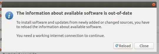 The information about available software is out of date