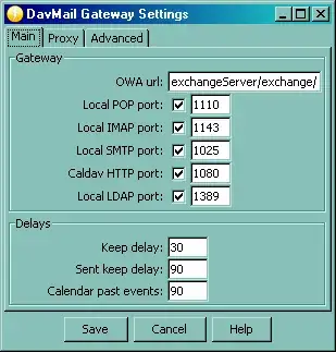 DavMail Gateway Settings