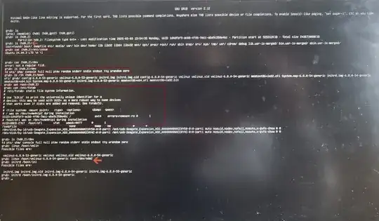 Trying to boot from GRUB command line