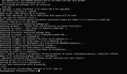 I took the screenshot of the Terminal and it always shows this error.