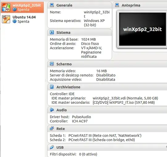 VirtualBox configuration overview