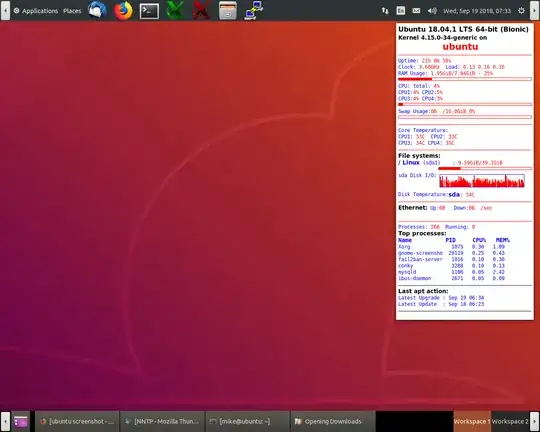 background window in panel