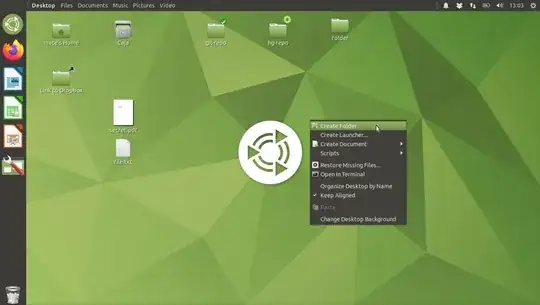 dropdown menu alone above MATE desktop controlled by Caja