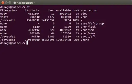 State of my partitions