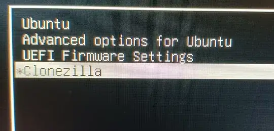 default grub with Clonezilla entry