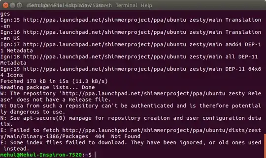 this shows the error i am getting