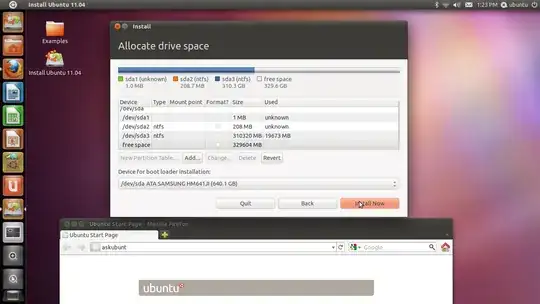 My partitions in Ubuntu