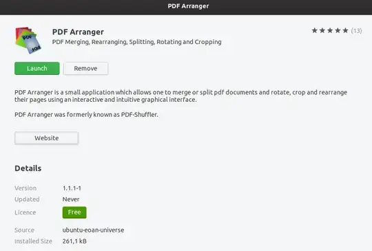 Software Center screenshot of PDF Arranger