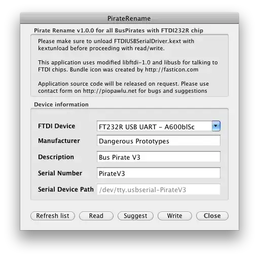 Modified description and serial number Modified description and serial number
