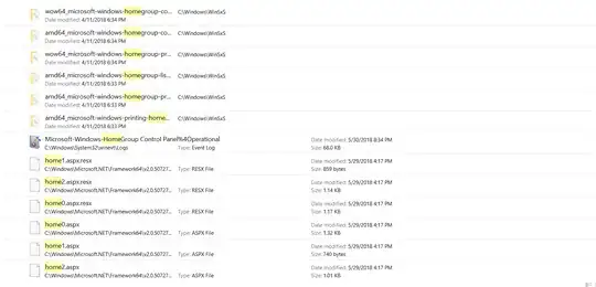This is the Windows file explorer structure, which doesn't have the files in it.