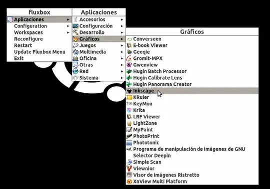 snapshot of menu apps graphics