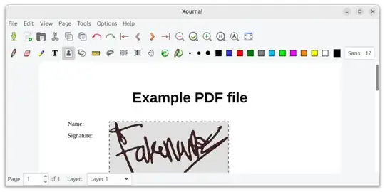 Screenshot of Xournal