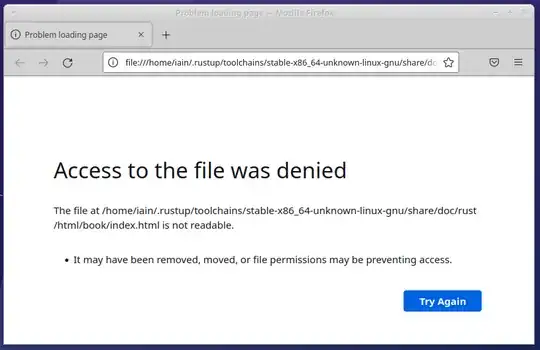 Firefox error message