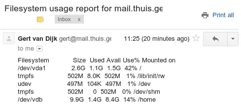Example emailed report