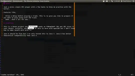 An example readme from one of my projects showing the "formatting" of markdown text.