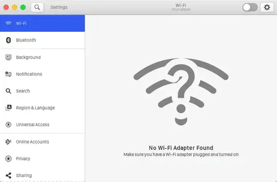 "Settings" does not recognize that there is a driver
