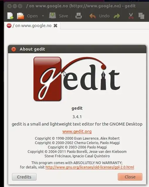Gedit trying to open these: