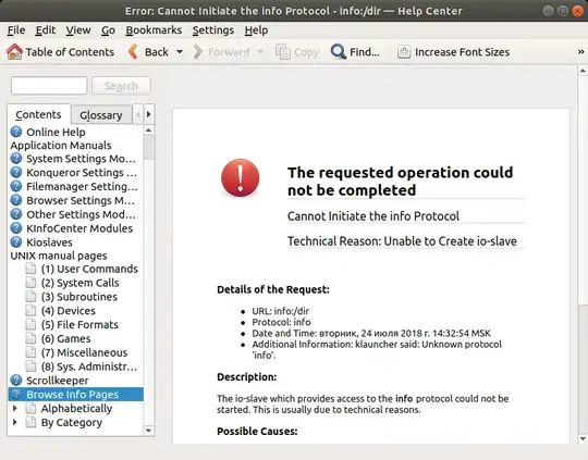 info page error in khelpcenter