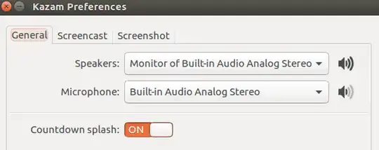 Kazam preferences screenshot