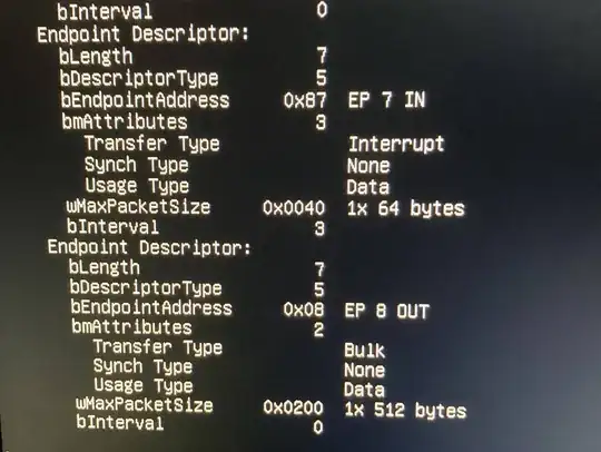 another photo of a screen showing a terminal