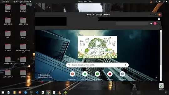 Screenshot of the problem