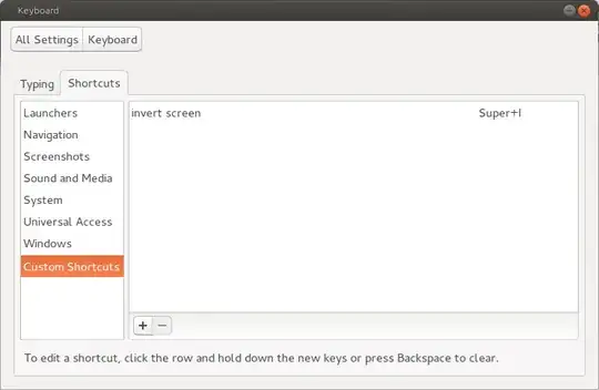 Keyboard Settings for adding manual shortcut