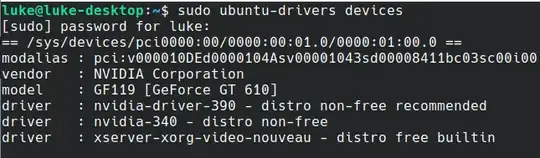 ubuntu-drivers output