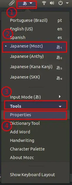 Ibus-mozc settings access by menu