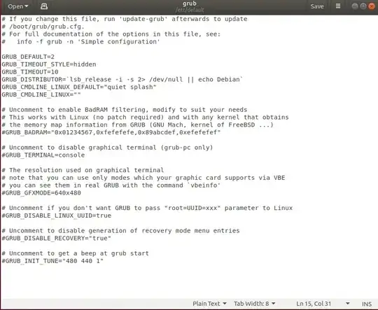 Content of Grub file on Ubuntu 18.04.5 LTS(18.04)