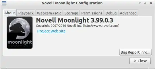 Novell Moonlight Configuration window