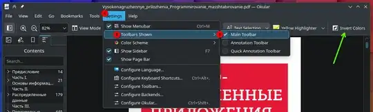 Enabling main toolbar
