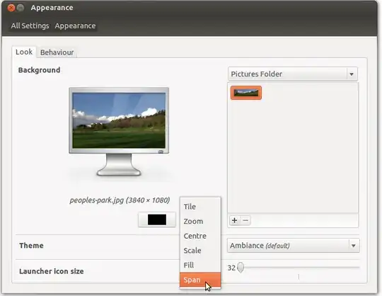 Appearance options - span