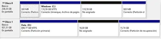 Disk space