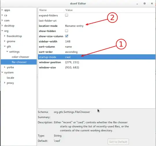 dconf-editor of file-chooser properties