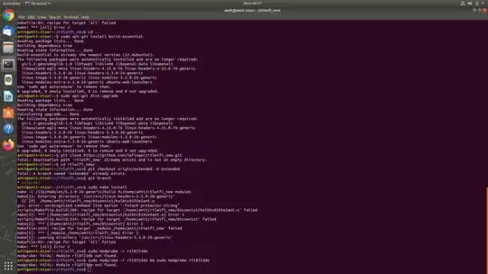 screenshot of terminal