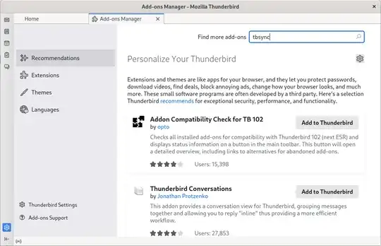 Thunderbird add-on search